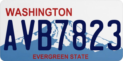 WA license plate AVB7823