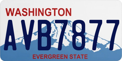 WA license plate AVB7877
