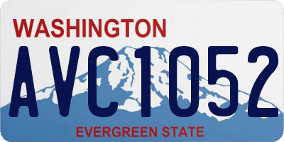 WA license plate AVC1052
