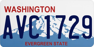 WA license plate AVC1729