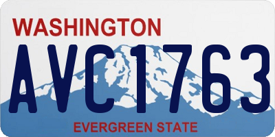 WA license plate AVC1763