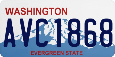 WA license plate AVC1868