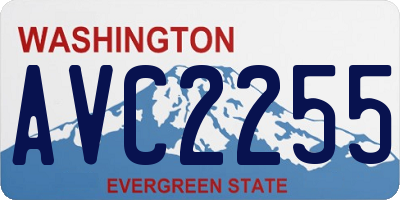 WA license plate AVC2255