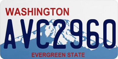 WA license plate AVC2960