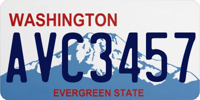 WA license plate AVC3457