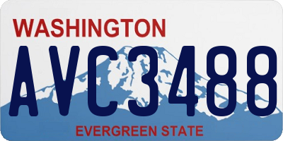 WA license plate AVC3488