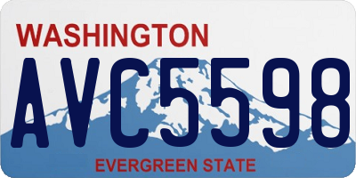 WA license plate AVC5598