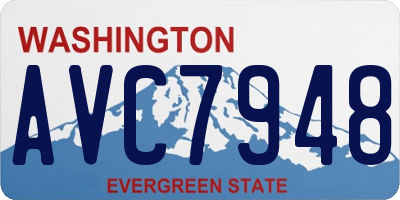 WA license plate AVC7948