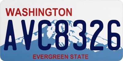 WA license plate AVC8326