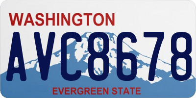 WA license plate AVC8678
