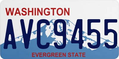 WA license plate AVC9455