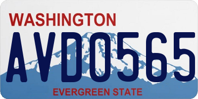 WA license plate AVD0565