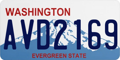 WA license plate AVD2169