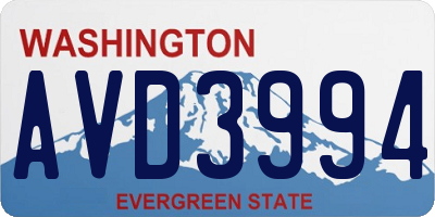 WA license plate AVD3994