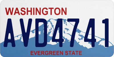 WA license plate AVD4741