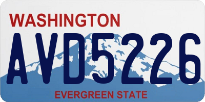 WA license plate AVD5226