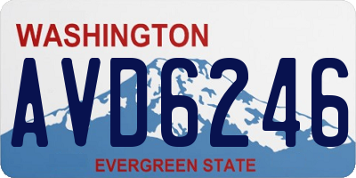 WA license plate AVD6246