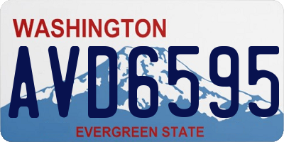 WA license plate AVD6595