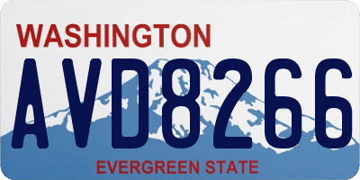 WA license plate AVD8266