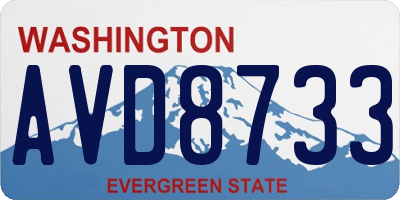 WA license plate AVD8733