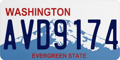WA license plate AVD9174