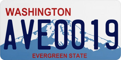 WA license plate AVE0019