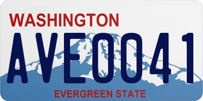 WA license plate AVE0041