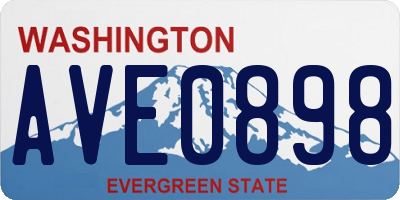 WA license plate AVE0898