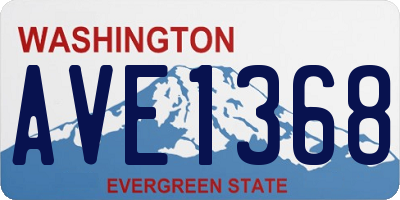 WA license plate AVE1368