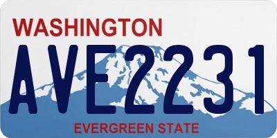 WA license plate AVE2231