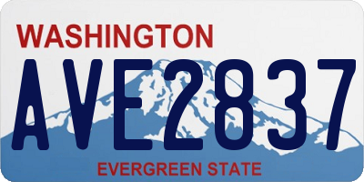 WA license plate AVE2837