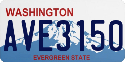 WA license plate AVE3150