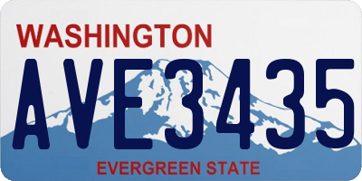 WA license plate AVE3435