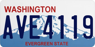 WA license plate AVE4119