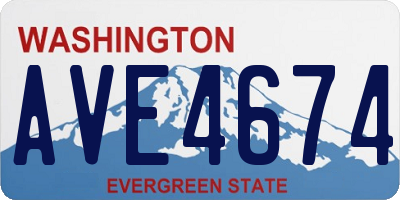 WA license plate AVE4674