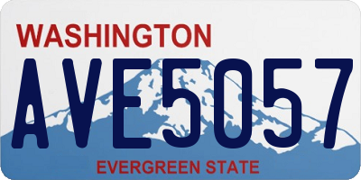 WA license plate AVE5057