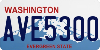 WA license plate AVE5300