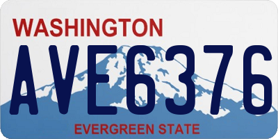 WA license plate AVE6376