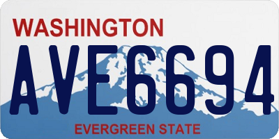WA license plate AVE6694