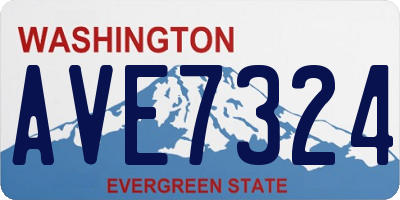 WA license plate AVE7324