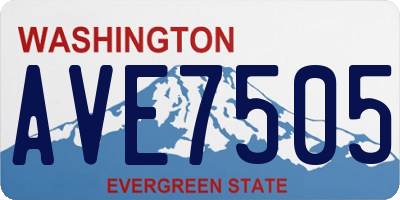 WA license plate AVE7505
