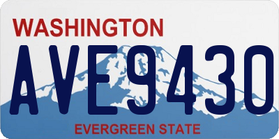 WA license plate AVE9430