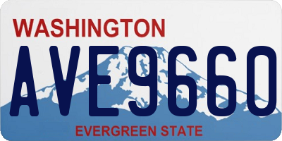 WA license plate AVE9660