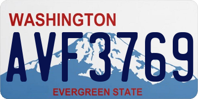 WA license plate AVF3769