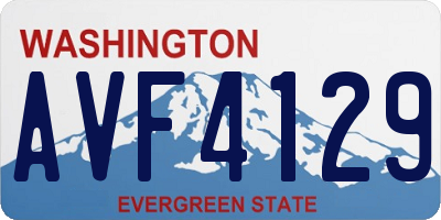 WA license plate AVF4129
