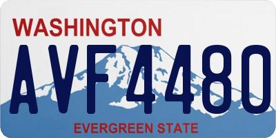 WA license plate AVF4480