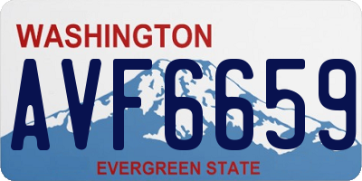 WA license plate AVF6659