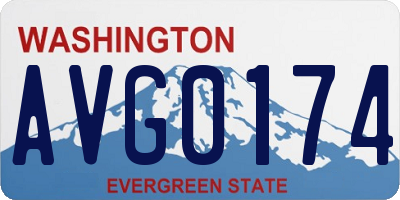WA license plate AVG0174