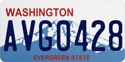WA license plate AVG0428