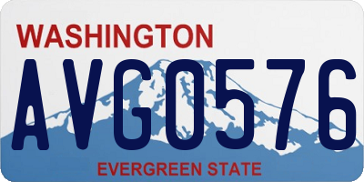WA license plate AVG0576